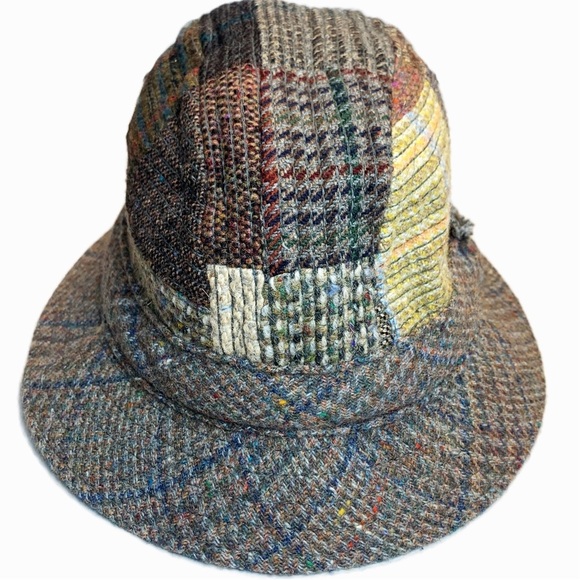 Hanna Hats Donegal Patchwork Tweed Wool Medium Unisex - Picture 7 of 12